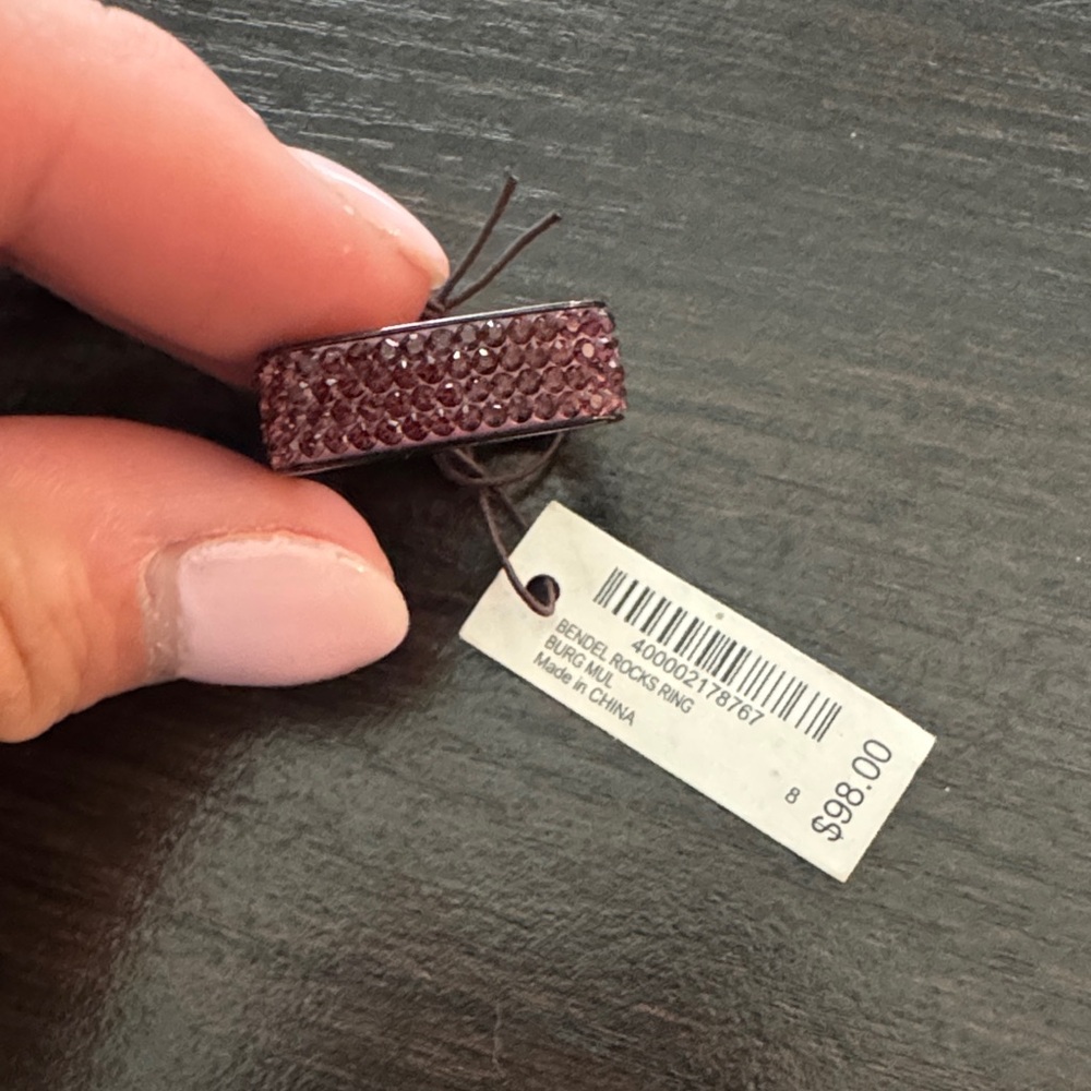 Henri Bendel Deep Red Crystal Ring